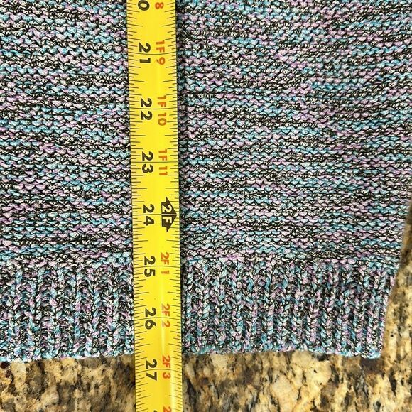 ❤️Last Chance Talbots Cotton Blend Speckled Yarn Knit Eyelet Pullover Size 1X - Picture 8 of 8